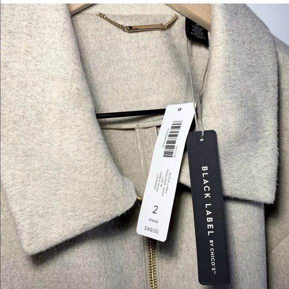 New Chico's Black Label size 2 Sandy Beige Boxy - Picture 8 of 8